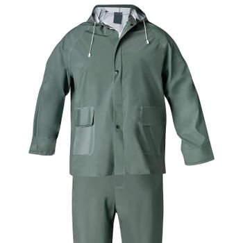 SANCO STORE - WOLFPACK LINEA PROFESIONAL Traje de Agua Impermeable Verde Pvc         Talla 7-L