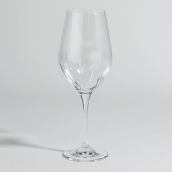 Copa de vidrio transparente