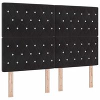 cabecero de terciopelo argyle manual negro 160 cm terciopelo