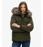 superdry para mujer w5011929a abrigo everest five baffle verde m casual poliester reciclado sostenible