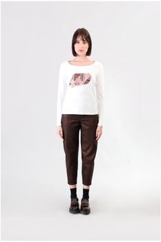 camiseta manga larga estampado bolso white xl