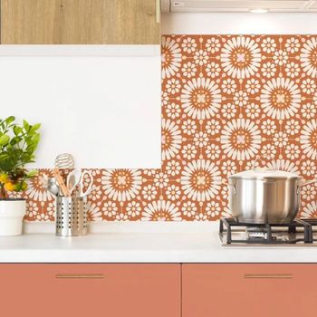 Frente de cocina en aluminio - 270 x 20 cm - naranja