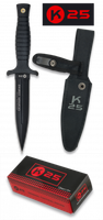 cuchillo botero tactico rui con mango de goma y hoja de 125 cm incluye funda nylon rui 31699