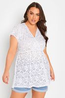 yours top blanco cruzado diseno troquelado mujer curvy y tallas grandes yours