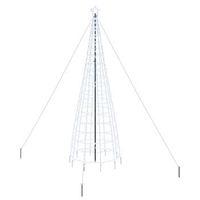 arbol de navidad led con estacas de tierra frio 400 cm hierro vidaxl