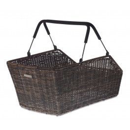 Basil Cesto Trasero Cento Multisystem Extraible Mimbre Sintetico Con Asa Marron 22l (49x34x26 Cm)