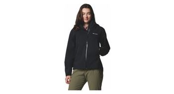 Chaqueta impermeable columbia boulder falls para mujer negra