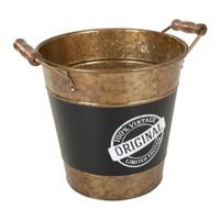 cubo cubitera de metal dorado d2325x2328