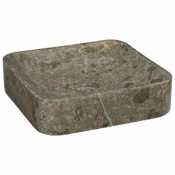 Lavabo Gris Mármol 40x40x10 Cm Vidaxl