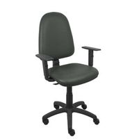 silla ayna similpiel gris oscuro brazos regulables