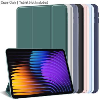 Funda con tapa triple para Xiaomi Pad 7/Pad 7 Pro de 11.2 pulgadas 2024, soporte magnético, cubierta protectora de cuero PU, función de encendido/apagado automático.