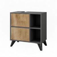 mueble bajo lavabo leano 60 x 62 cm con 2 cajones vicco