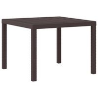 vidaxl mesa de jardin marron 100 x 100 x 73 cm ratan sintetico