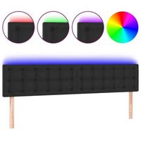 cabecero con led cuero sintetico negro 200x5x7888 cm vidaxl