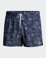banador short corto estampado paisley