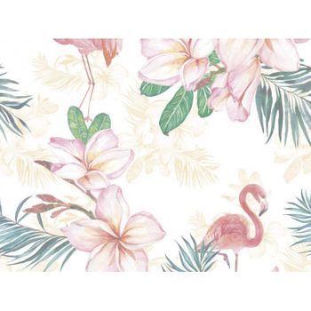Fotomural Vinilo Flamencos Floral 400 X 300 Cm