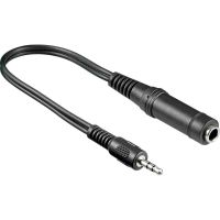 goobay cable de audio estereo jack 635mm a jack 35mm hembramacho 20cm negro