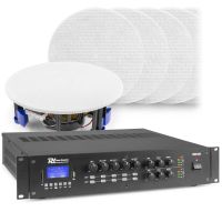 altavoces power dynamics techo 525 con amplificador bluetooth y 2 zonas 100v