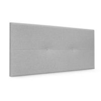 cabecero de lino natural con botones 105x50cm camas 105 - gris claro