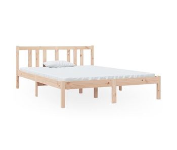 Estructura de cama madera maciza 135x190 cm