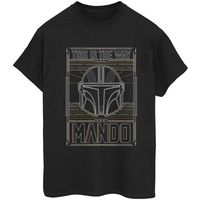 disney camiseta manga larga the mandalorian the way para mujer
