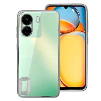 cool funda bumper con borde metalizado plata para xiaomi redmi 13c13c 5gpoco c65