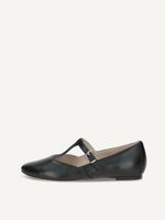 caprice slipper black made of leather with block heel size 37