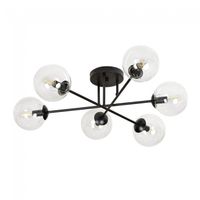 plafon de techo vesta ii transparente 6 luces