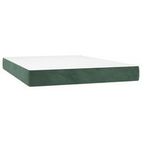colchon muelles ensacados firmeza media terciopelo verde oscuro 140x190x20 cm vidaxl