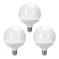 aigostar - bombillas led e27 g120 globo 18w equivalente a 117w luz calida 3000k 1840 lumen cri 80 ahorro de energia 3 unidades