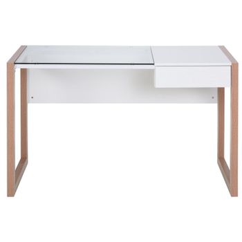 HomCom Mesa de Escritorio 120x60x75cm Blanca