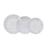 vajilla 18 piezas porcelana blanca