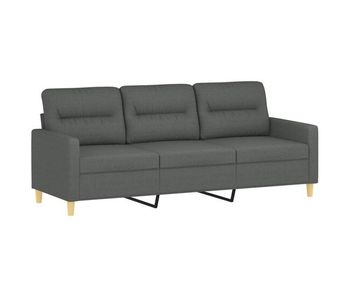 Sofá de 3 plazas - sofá de salón de tela gris oscuro 180 cm