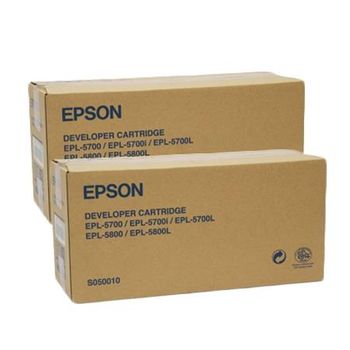 Original Multipack Epson EPL-5800 Printer Toner Cartridges (2 Pack) -C13S050010