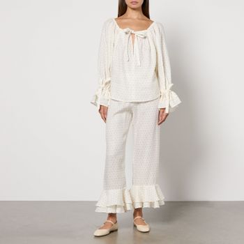 Sleeper Cha-Cha Ruffled Linen Lounge Set - L