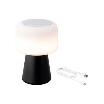 Lámpara Led Con Altavoz Para Exterior E Interior Color Blanco Y Negro 22,5cm Bluetooth Recargable 894415