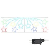 estrella de navidad 432 led multicolor 182 x 58 cm pvc vidaxl