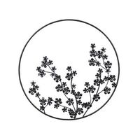 decoracion de pared moderna floral en marco metal redondo arte r 70 cm adorno pieza negro strontium