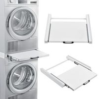 marco para apilar lavadora o secadora - 60 x 54 cm - pieza y accesorio de lavadoras - universal - ahorrar espacio - acero - blanco encasa