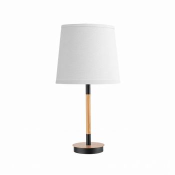 Sobremesa alondra 1xe14 negro-haya/blanco 45x25x25cm