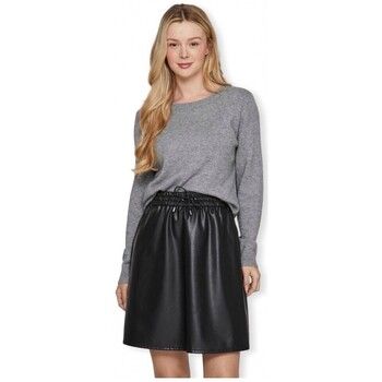 Vila Jersey Noos Ril O-Neck L/S - Medium Grey para mujer