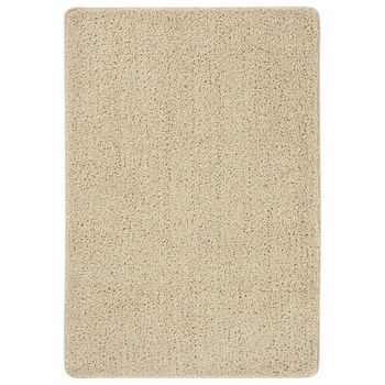 Alfombra Peluda Antideslizante Color Crema 160x230 Cm Vidaxl