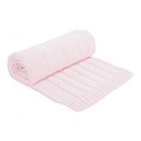 manta de punto rosa claro
