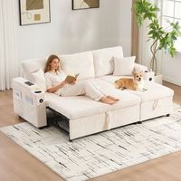 canape convertible de 3 plazas con almacenamiento cajones cama abatible portavasos usb-c chaise longue hidraulica