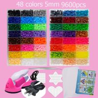 caja de hama beads cuentas de mosaico termico para planchar cuentas fusibles juguete diy 24 48 72 colores 26mm 5mm
