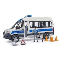 furgoneta policial sprinter con sirena luz y sonido 43x16x18 cm