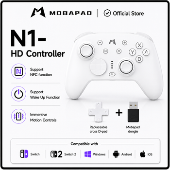 MOBAPAD N1S / N1 HD 2,4G inalámbrico, controlador de Joystick de efecto Hall para Nintendo Switch 2 PC Android iOS Gamepad accesorios de juego