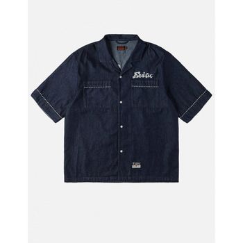 Evisu Camisa manga corta 2ESHTM6SS1028 HT DENIM SS SHIRT W LOGO E-INDR RINSE INDIGO para hombre
