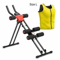 pack maquina de abdominales plegable con guia de ejercicios y chaleco deportivo sauna hombre l innovagoods