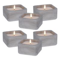 velas led cuadrarda de cera gris 12x12x65cm
